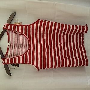 Red and white striped tank top.  Used in great condition size XL